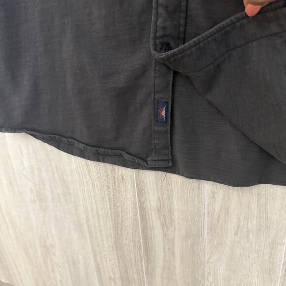 Faherty Short Sleeve Knit Seasons Shirt Men XL Washed Black Pockets Casual READ - Picture 6 of 12